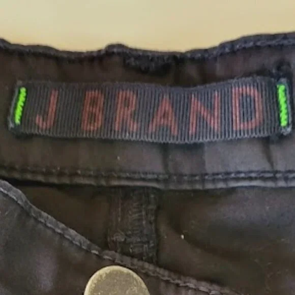 J Brand Skinny Leg Pants With Velvet Tuxedo Stripe Black Womens Size 25 - Picture 9 of 13